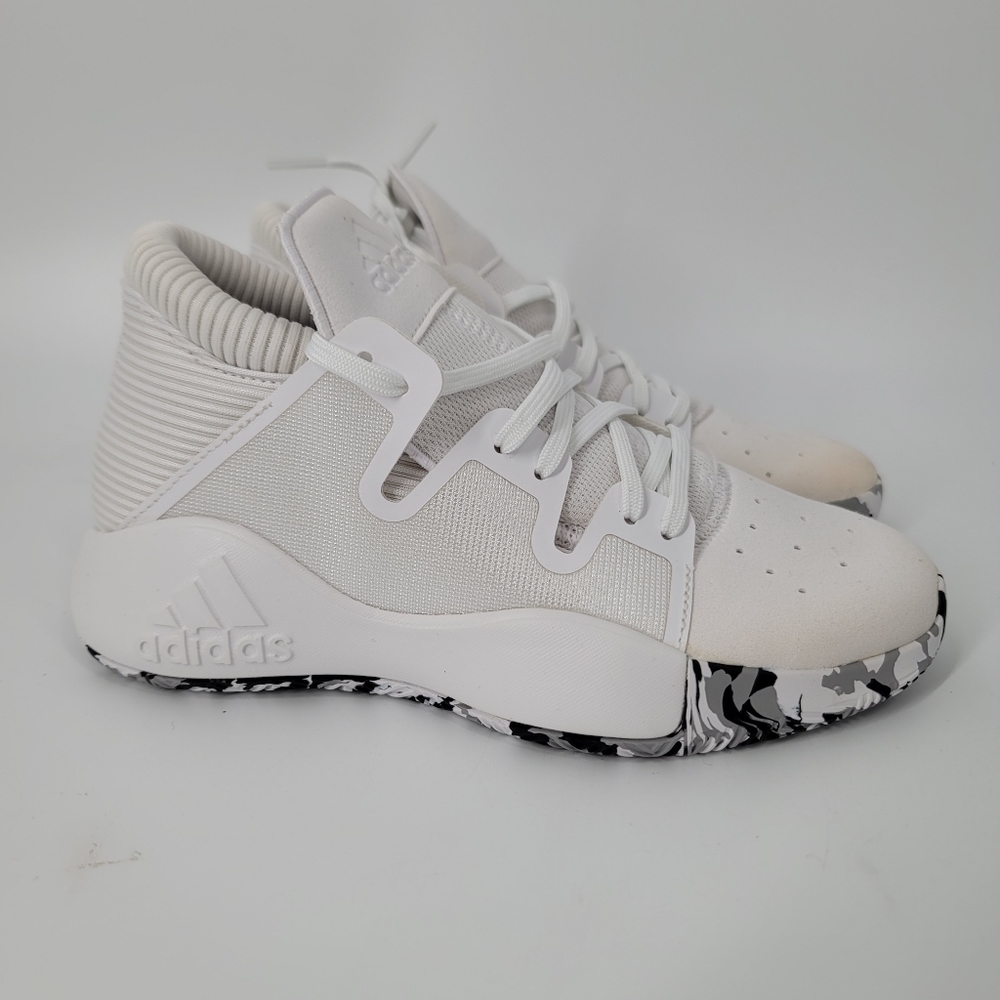 Adidas Kids Pro Vision J White Sneakers Ortholite Size US 5 with Box STAIN